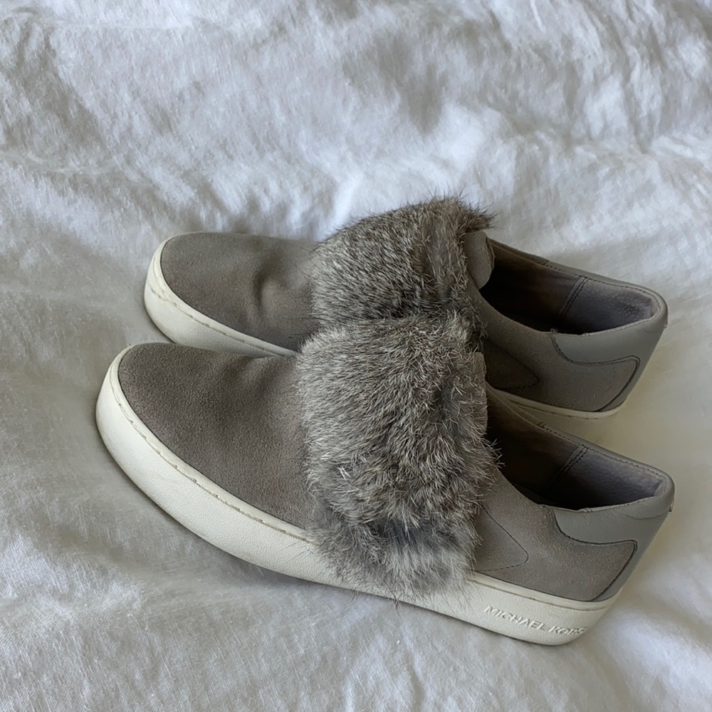 Michael Kors fur sneaker/slides